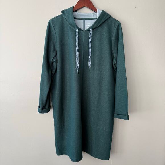 J. Jill Dark Teal  Hoodie Dress - Picture 2 of 16
